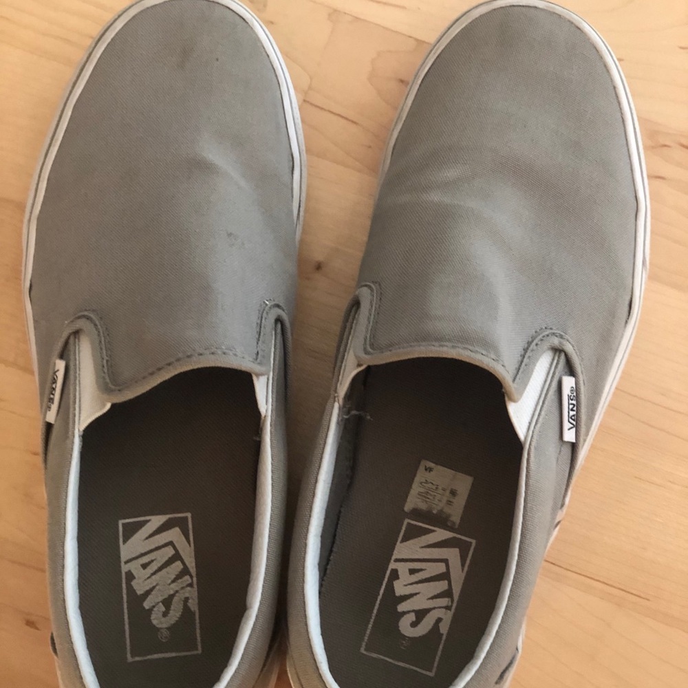 Gray slip one vans